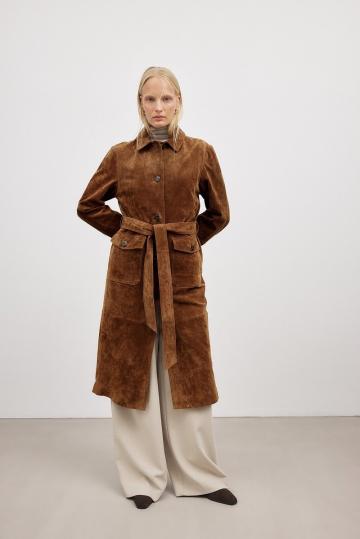 Кожаное пальто