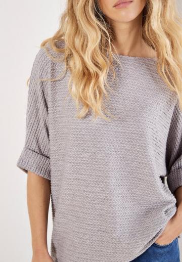 Пуловер с рукавом три четверти