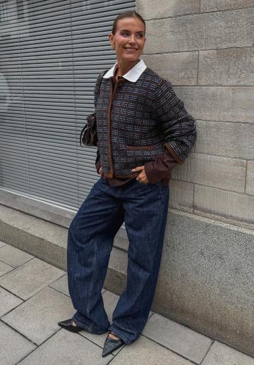 Жаккардовая вязаная кофта