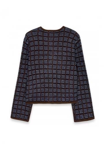 Жаккардовая вязаная кофта