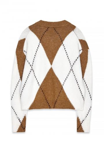 Пуловер с вырезом V