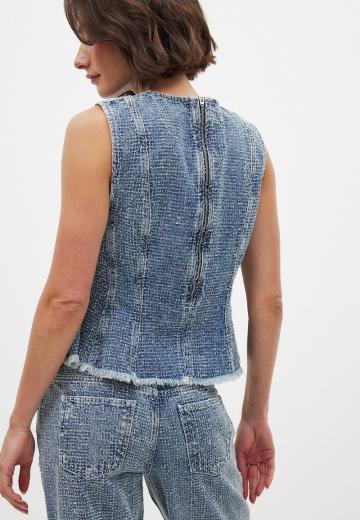 Джинсовая жилетка
