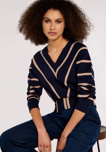 Пуловер в полоску