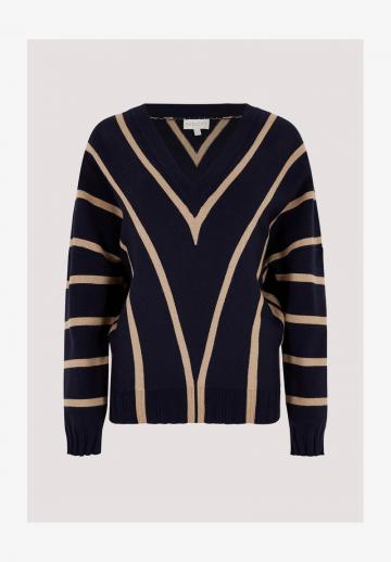 Пуловер в полоску