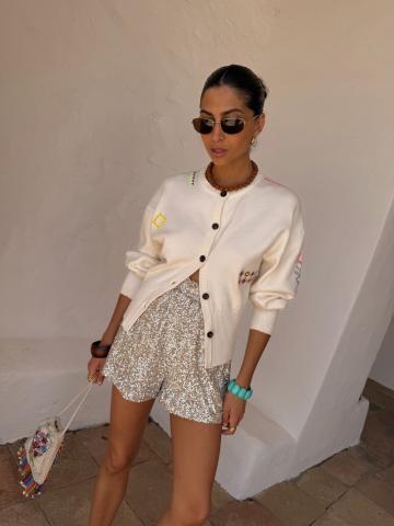 Жаккардовая вязаная кофта