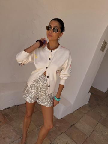 Жаккардовая вязаная кофта