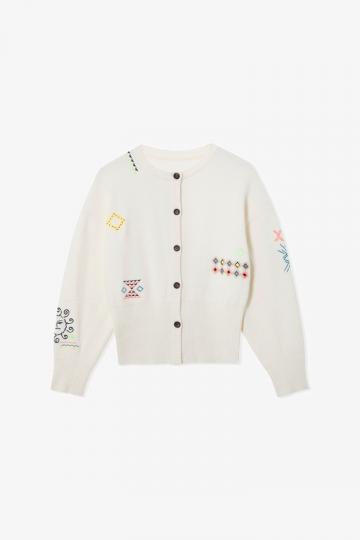 Жаккардовая вязаная кофта