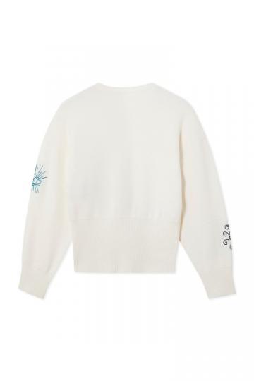 Жаккардовая вязаная кофта