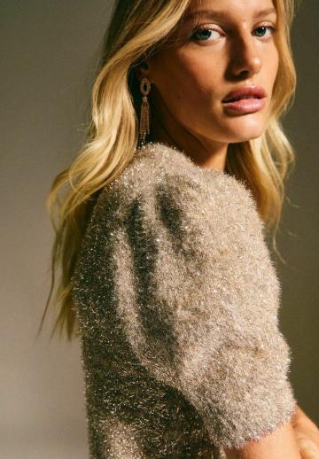 Пуловер с коротким рукавом