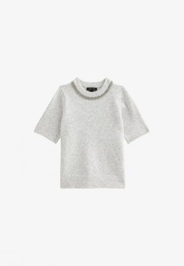 Пуловер с коротким рукавом