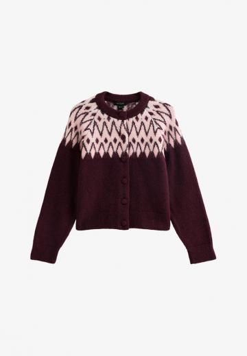 Жаккардовая вязаная кофта