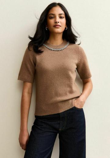 Пуловер с коротким рукавом