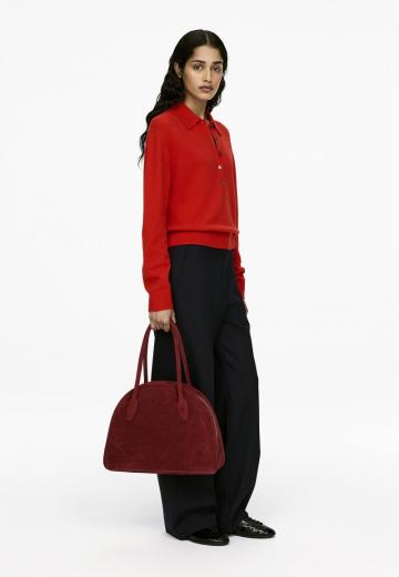 Пуловер с воротником поло