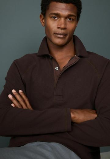 Поло с длинным рукавом