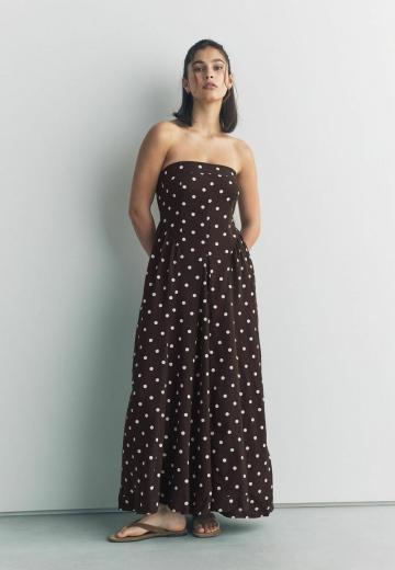 Платье без бретелек