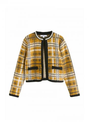 Жаккардовая вязаная кофта