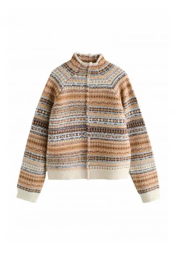 Жаккардовая вязаная кофта