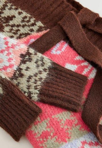 Жаккардовая вязаная кофта