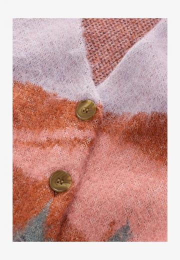 Жаккардовая вязаная кофта