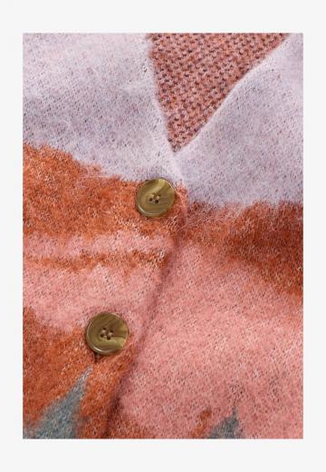 Жаккардовая вязаная кофта