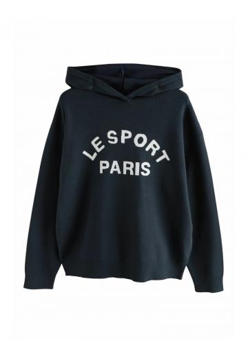 Пуловер с капюшоном