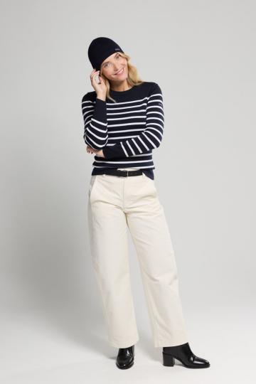 Пуловер в полоску