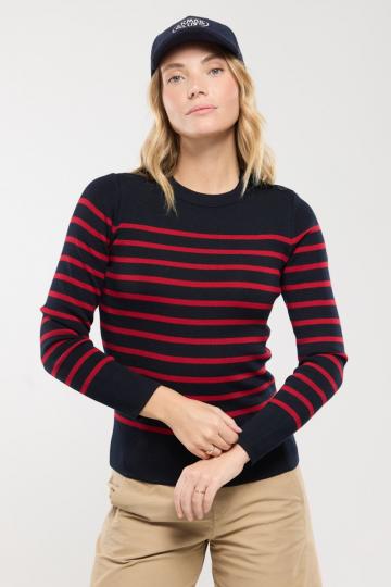 Пуловер в полоску