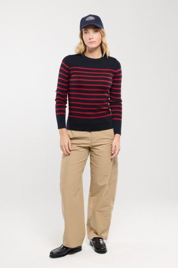 Пуловер в полоску