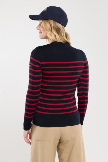 Пуловер в полоску