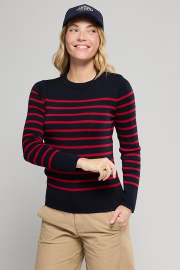 Пуловер в полоску