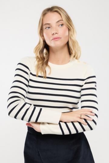 Пуловер в полоску
