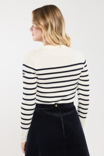 Пуловер в полоску