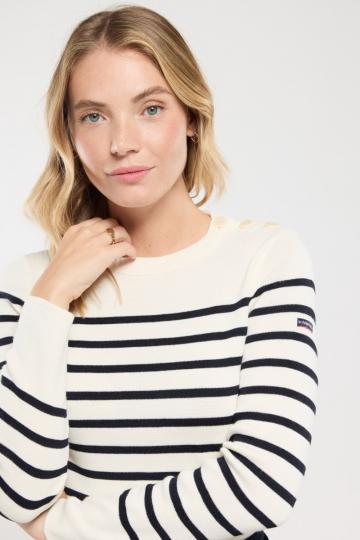 Пуловер в полоску