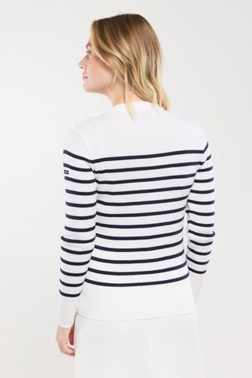 Пуловер в полоску