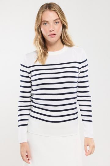 Пуловер в полоску