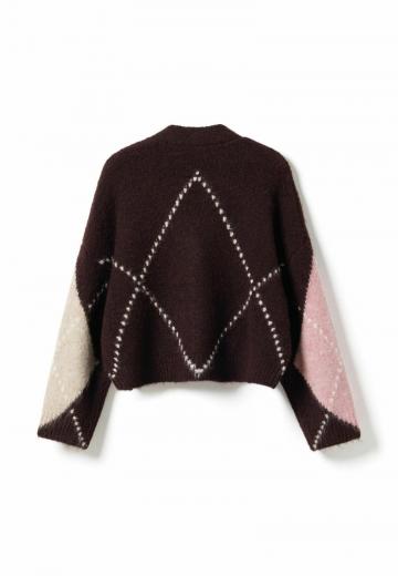 Жаккардовая вязаная кофта