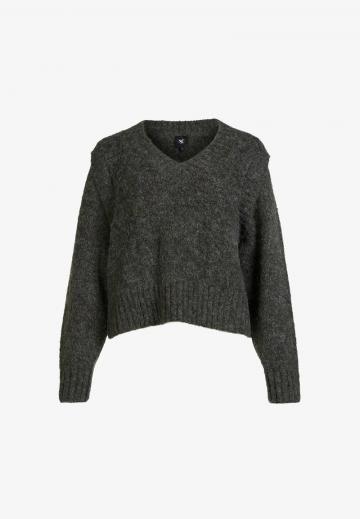 Пуловер с вырезом V