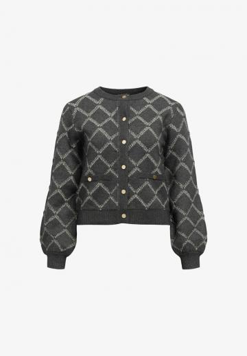 Жаккардовая вязаная кофта
