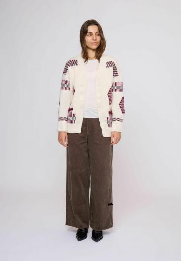 Жаккардовая вязаная кофта