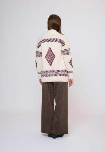 Жаккардовая вязаная кофта