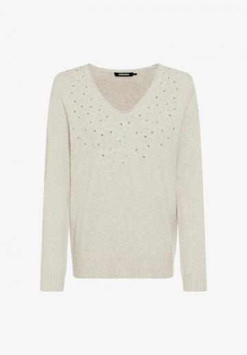 Пуловер с вырезом V