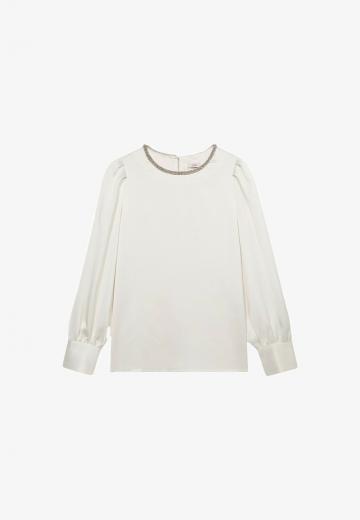 Атласная блузка