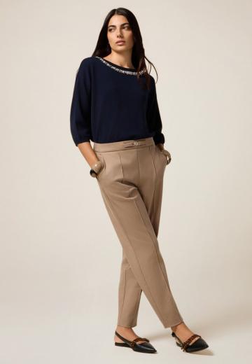 Пуловер с рукавом три четверти