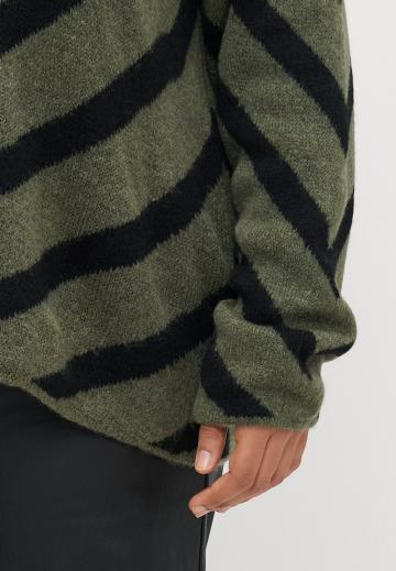 Пуловер в полоску