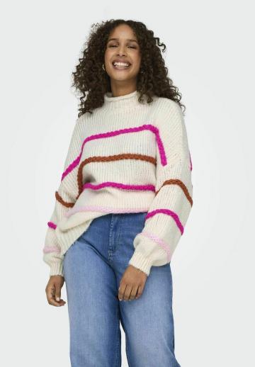 Пуловер в полоску