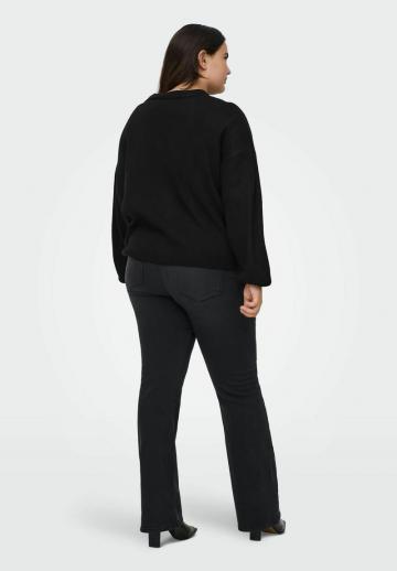 Пуловер с вырезом V