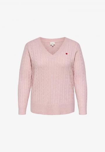 Пуловер с вырезом V