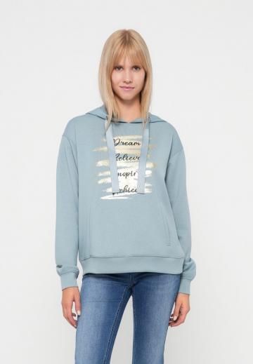 Пуловер с капюшоном