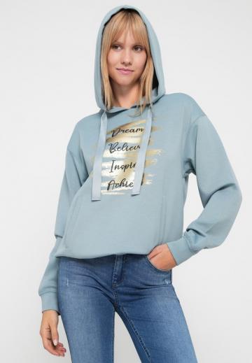 Пуловер с капюшоном