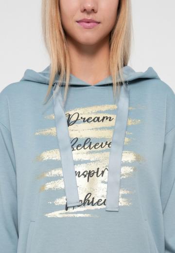 Пуловер с капюшоном